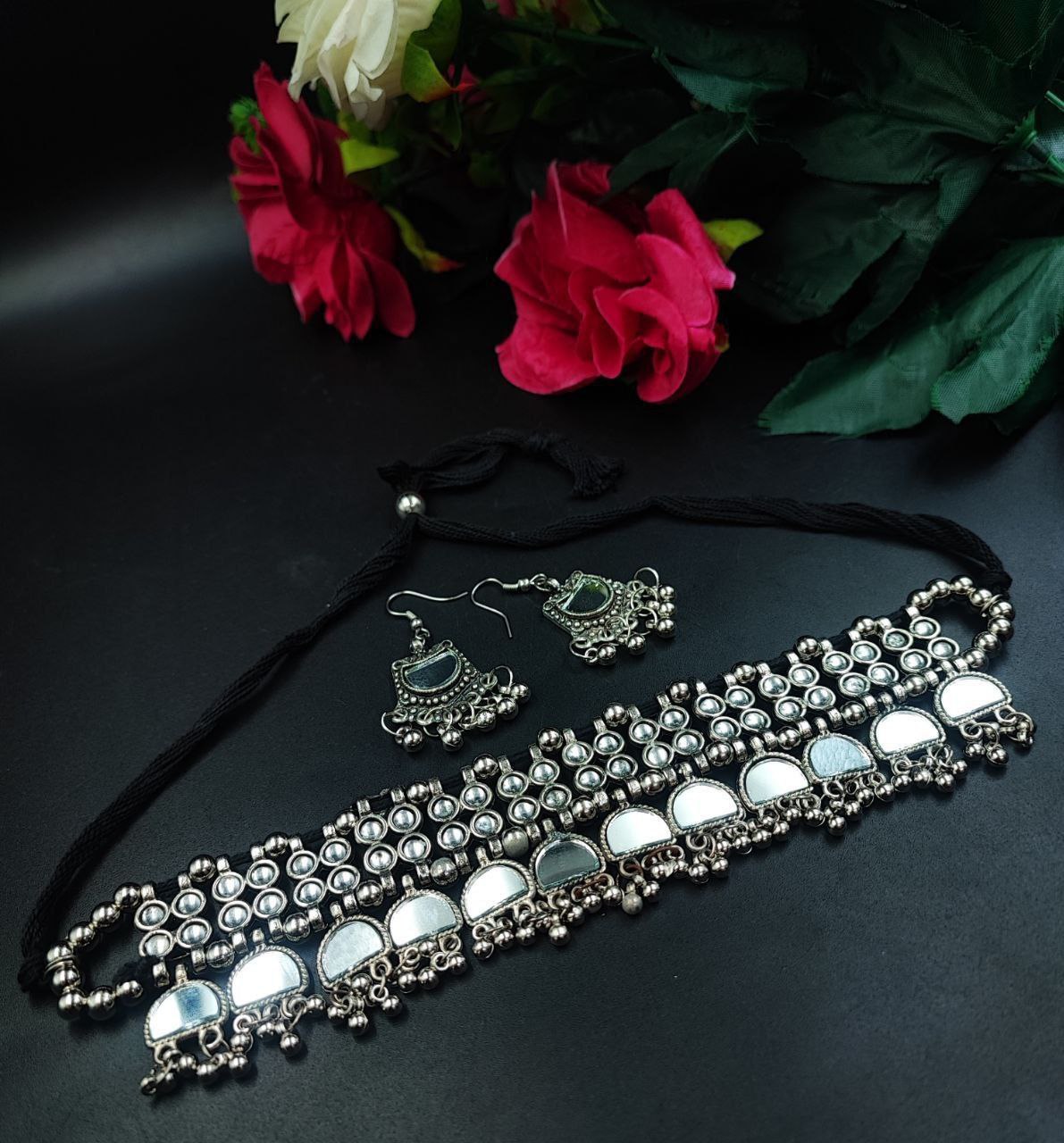 Adjustable Thread Choker Necklace Set for Women Traditional Stylish Partywear Jewelry 1 Adjustable Thread Choker Necklace Set for Women Traditional Stylish Partywear Jewelry