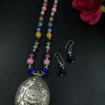Unique Design Oxidized German Silver Necklace Set for Women Traditional Ethnic Jewelry
