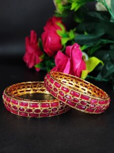 Elegant Meenakari Stone Work Party Wear Bangles for Weddings and Festive Occasions