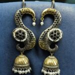 Bulk 352 Beautiful Two-Tone Jhumki Earcuff | Stone & Pearl Detailing Traditional Ethnic Jewelry For Girls - "Black"