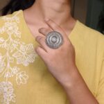 Premium Silver Replica Adjustable Ring | Oxidized Perfect Jewelry for Women