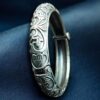 Oxidized Openable Floral Art Bangle | Silver Replica Ethnic Perfect Jewelry for Women 9 Oxidized silver replica openable floral art bangle for women.