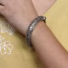 Oxidized Openable Floral Art Bangle | Silver Replica Ethnic Perfect Jewelry for Women 12 Oxidized silver replica openable floral art bangle for women.