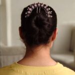 Silver Replica Pearl & Stone Juda Pin | Elegant Oxidized Best Hair Accessory for Women