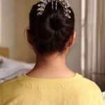 Traditional Oxidized Juda Pin | Pearl & Stone Best Silver Replica Hair Accessory Jewelry