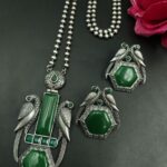 Bulk 14 Traditional Parrot Design Necklace Set | Monalisa Stone Ethnic Party Wear Best Designer Jewelry - "Green"