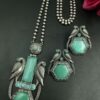 Traditional Parrot Design Necklace Set | Monalisa Stone Ethnic Party Wear Best Designer Jewelry 11 Parrot design Monalisa stone ethnic party wear necklace set.