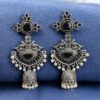 Traditional Long Jhumki Earrings | Meenakari Silver Replica Stone & Pearl Work Beautiful Jewelry For Women 31 Meenakari silver replica long jhumki earrings with stone and pearl work.