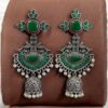 Traditional Long Jhumki Earrings | Meenakari Silver Replica Stone & Pearl Work Beautiful Jewelry For Women 28 Meenakari silver replica long jhumki earrings with stone and pearl work.