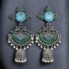Traditional Long Jhumki Earrings | Meenakari Silver Replica Stone & Pearl Work Beautiful Jewelry For Women 35 Meenakari silver replica long jhumki earrings with stone and pearl work.