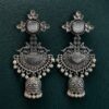 Traditional Long Jhumki Earrings | Meenakari Silver Replica Stone & Pearl Work Beautiful Jewelry For Women 26 Meenakari silver replica long jhumki earrings with stone and pearl work.