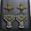 Traditional Long Jhumki Earrings | Meenakari Silver Replica Stone & Pearl Work Beautiful Jewelry For Women 23 Meenakari silver replica long jhumki earrings with stone and pearl work.