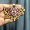 Meenakari Silver Plated Flower Design Pendant for Traditional DIY Jewelry Making Craft Supplies 8 photo 2025 12 09 16 59 54 2