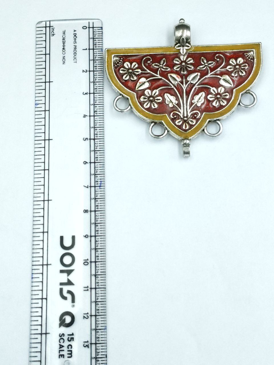 Meenakari Silver Plated Flower Design Pendant for Traditional DIY Jewelry Making Craft Supplies 5 Meenakari Silver Plated Flower Design Pendant for Traditional DIY Jewelry Making Craft Supplies - Image 6