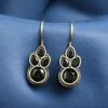 Traditional silver replica hook earrings for girls daily wear