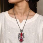 Traditional Parrot Design Necklace Set | Monalisa Stone Ethnic Party Wear Best Designer Jewelry