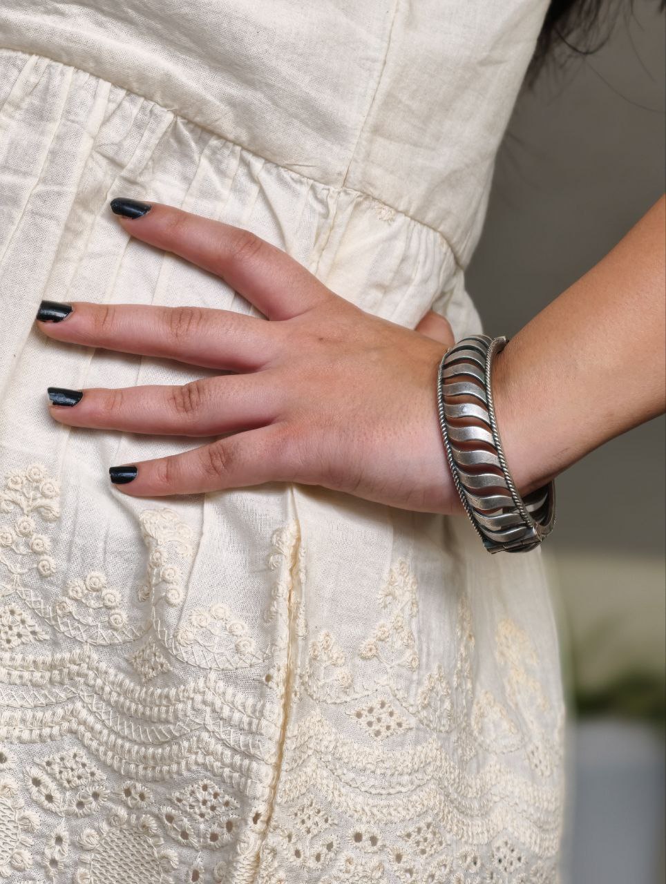 Beautiful Silver Replica Openable Bangle | Elegant Daily Wear Comfortable Jewelry for Women 5 Beautiful silver replica openable kada bangle for women