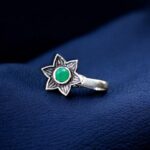 Oxidized Flower Press Nose Pin | Elegant Best Daily Wear Jewelry