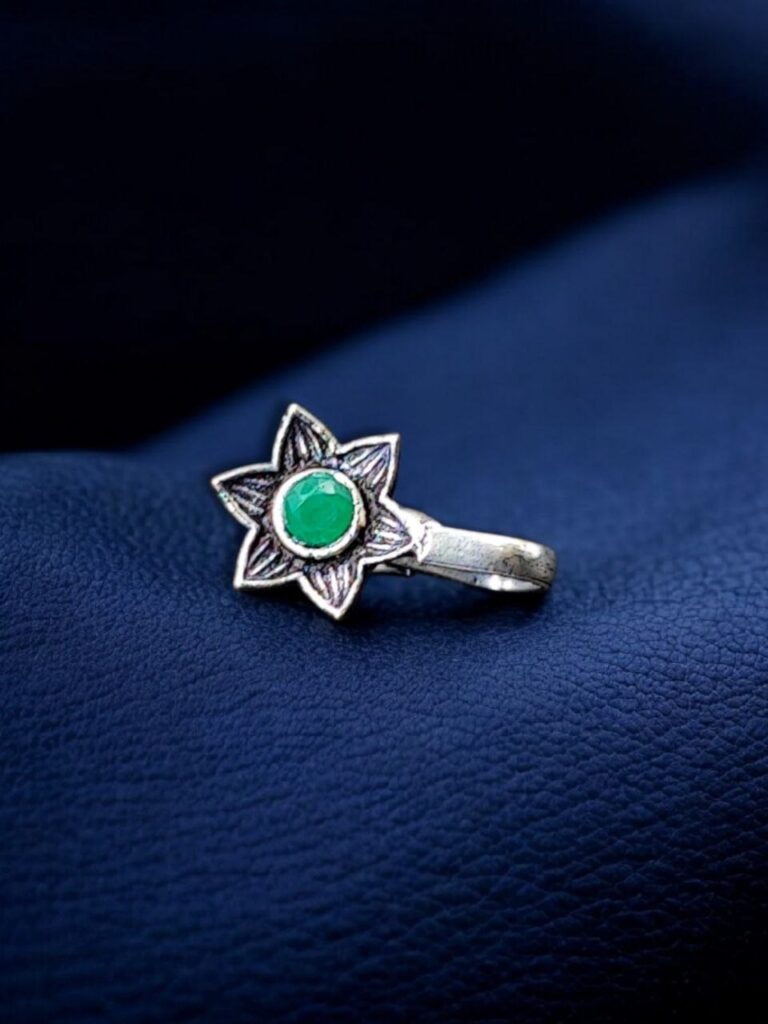 Oxidized Flower Press Nose Pin | Elegant Best Daily Wear Jewelry