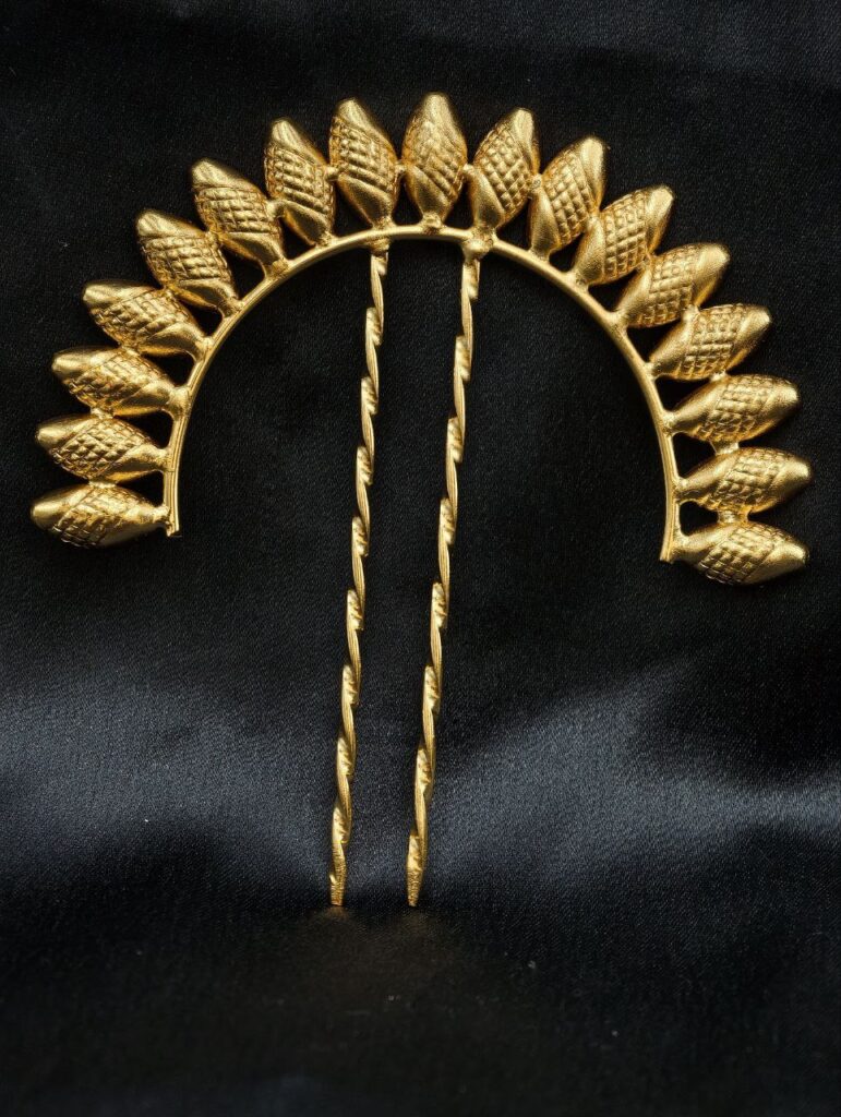 Unique Design Gold Plated Juda Pin | Elegant Hair Accessory for Women
