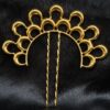 Traditional gold plated half moon juda pin hair accessory for women