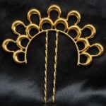 Traditional Gold Plated Half Moon Juda Pin | Beautiful Hair Jewelry for Women