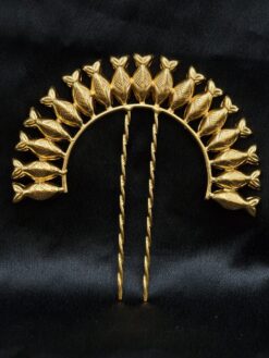 Gold plated fish design juda pin hair accessory for women