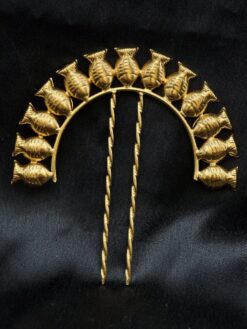 Gold plated fish design juda pin hair jewelry for women