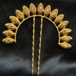 Beautiful Handmade Gold Plated Juda Pin | Elegant Traditional Hair Accessory for Women
