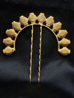 Ethnic gold plated juda pin bun hair accessory for women