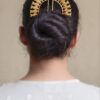 Gold plated fish design juda pin hair accessory for women