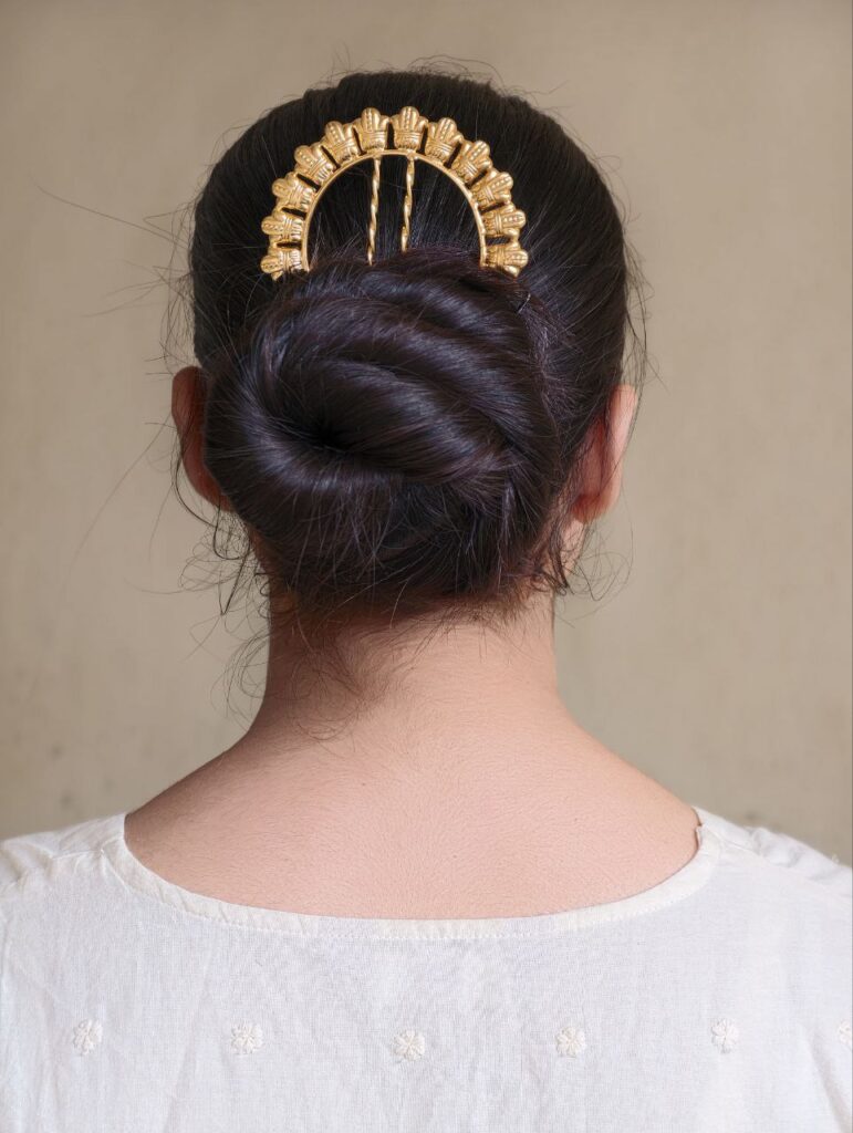 Best Designer Gold Plated Juda Pin | Stylish Bun Hair Accessory