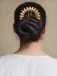 Gold Plated Fish Design Juda Pin | Elegant Unique Hair Jewelry for Women