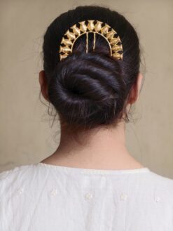 Gold plated fish design juda pin hair jewelry for women