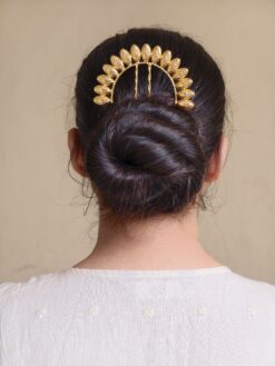 Beautiful handmade gold plated juda pin hair accessory for women