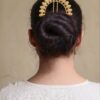 Designer gold plated juda pin stylish bun hair accessory