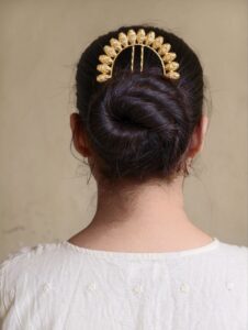 Designer Gold Plated Juda Pin | Stylish Beautiful Bun Hair Accessory