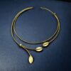 Handmade premium gold plated hasli necklace for women