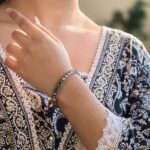 Elegant Stone Work Openable Bangle | Silver Replica Oxidized Amazing Jewelry