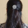 Traditional Silver Replica Oxidized Hair Pin | Round Design Best Ethnic Jewelry 11 Traditional silver replica oxidized round design hair pin