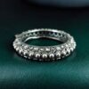 Oxidized stone work silver replica openable bangle traditional jewelry