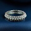 Oxidized stone work silver replica openable bangle traditional jewelry
