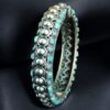 Oxidized stone work silver replica openable bangle traditional jewelry
