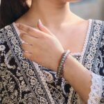 Oxidized Stone Work Silver Replica Openable Bangle | Traditional Beautiful Jewelry