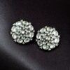 Stone detailing silver plated German silver stud earrings