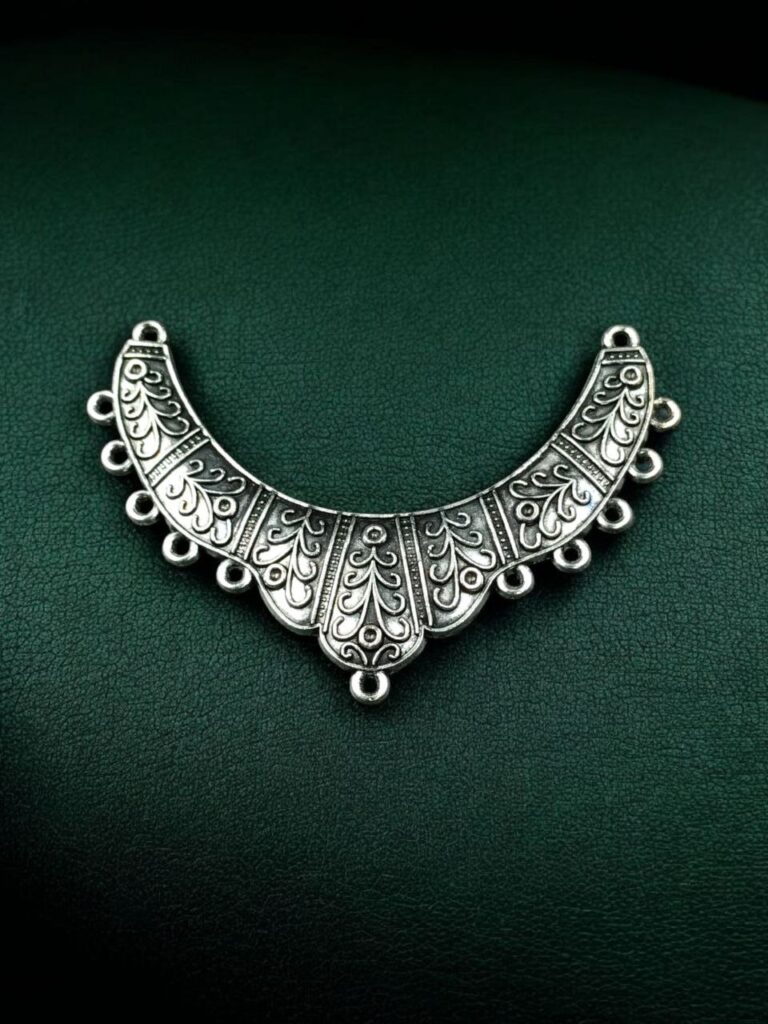 Beautiful Artwork German Silver Necklace for DIY Jewelry Making Handcrafted Designer Craft Supply