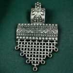Traditional Indian Pendant Boho Style German Silver Charm for Creative DIY Jewelry Making