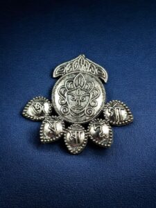 Maa Durga Design German Silver Pendant Raw Material for DIY Jewelry Making Craft Supplies