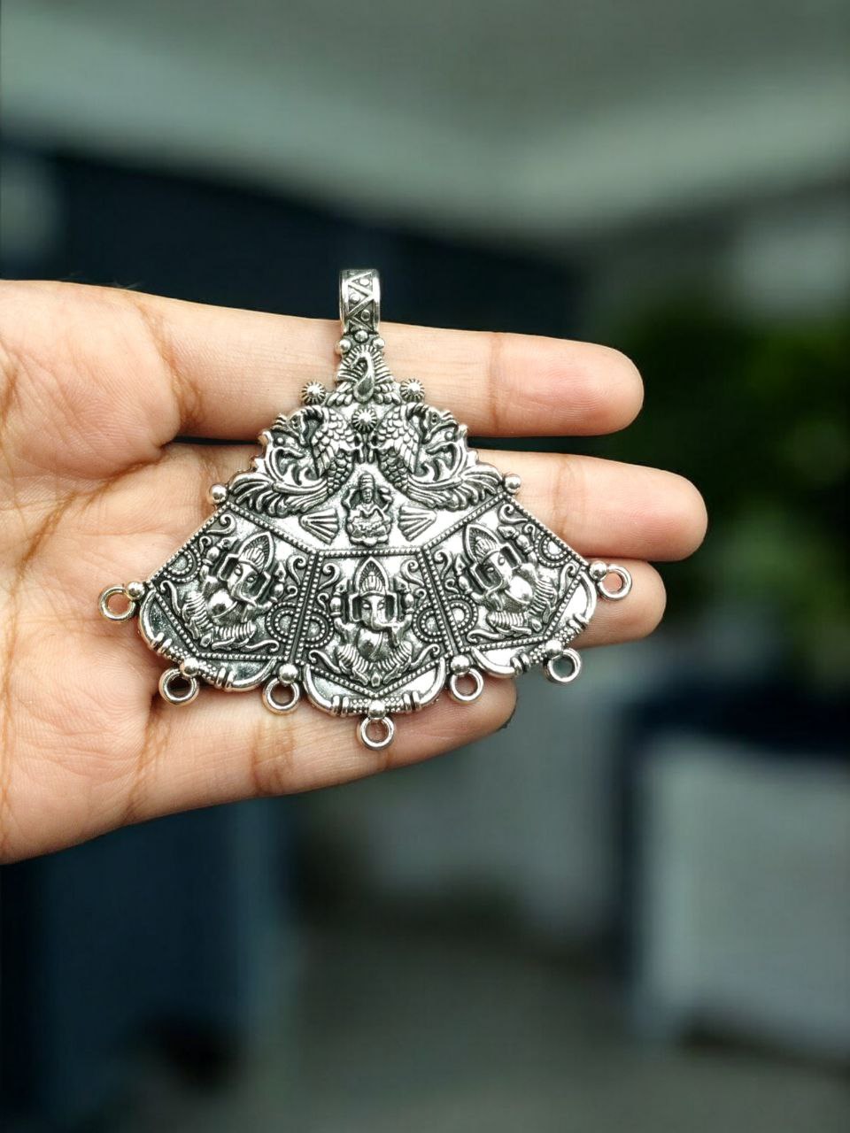 Religious Design German Silver Pendant for DIY Jewelry Making Raw Material Craft Supplies 2 Religious Design German Silver Pendant for DIY Jewelry Making Raw Material Craft Supplies - Image 2
