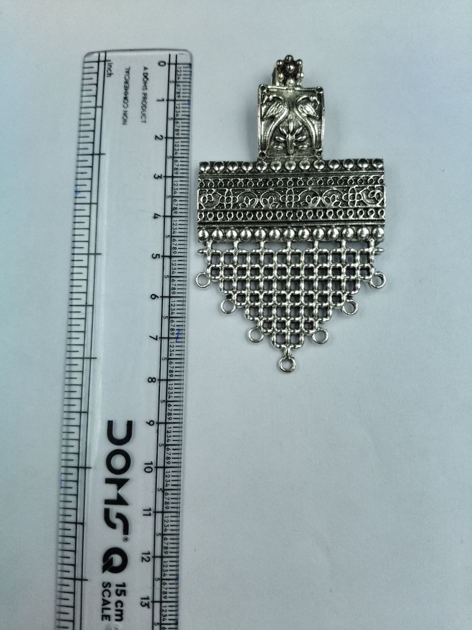 Traditional Indian Pendant Boho Style German Silver Charm for Creative DIY Jewelry Making 3 Traditional Indian Pendant Boho Style German Silver Charm for Creative DIY Jewelry Making - Image 3
